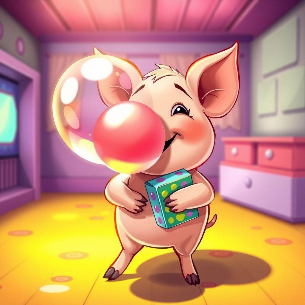 whimsical-Blowing20bubble20gum20The20pig20has20a20box20of20bubble20gum20he20is20holding-digital-illustration