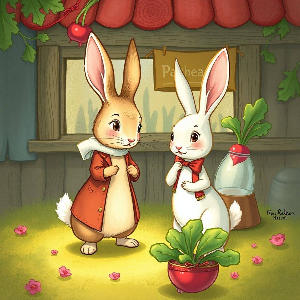 whimsical-Mother20Rabbit20distinguishes20the20real20from20the20fake20little20white20rabbit20the20little20white20rabbit20became20the20manager20of20the20radish20shop-digital-illustration