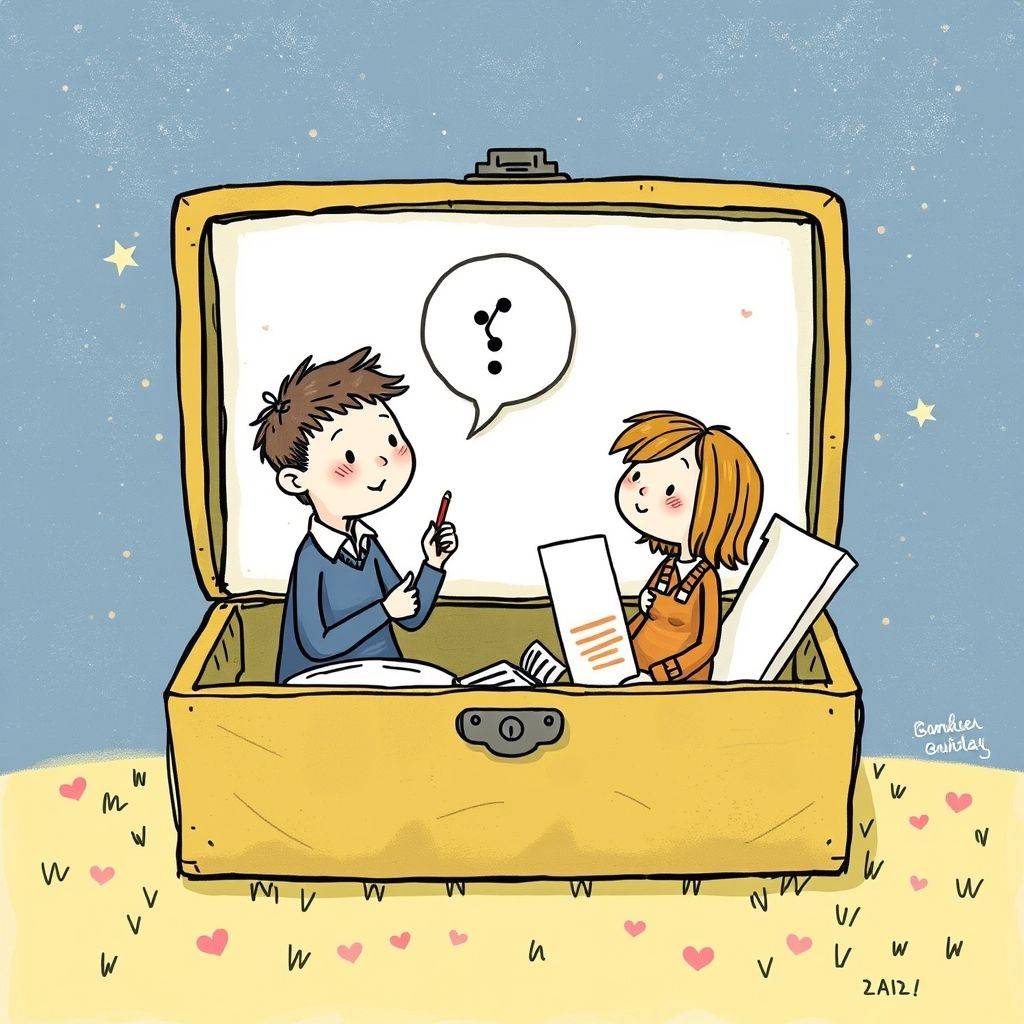 whimsical-The20conversation20in20the20stationery20box20One20day20the20stationery20box20was20noisy-digital-illustration