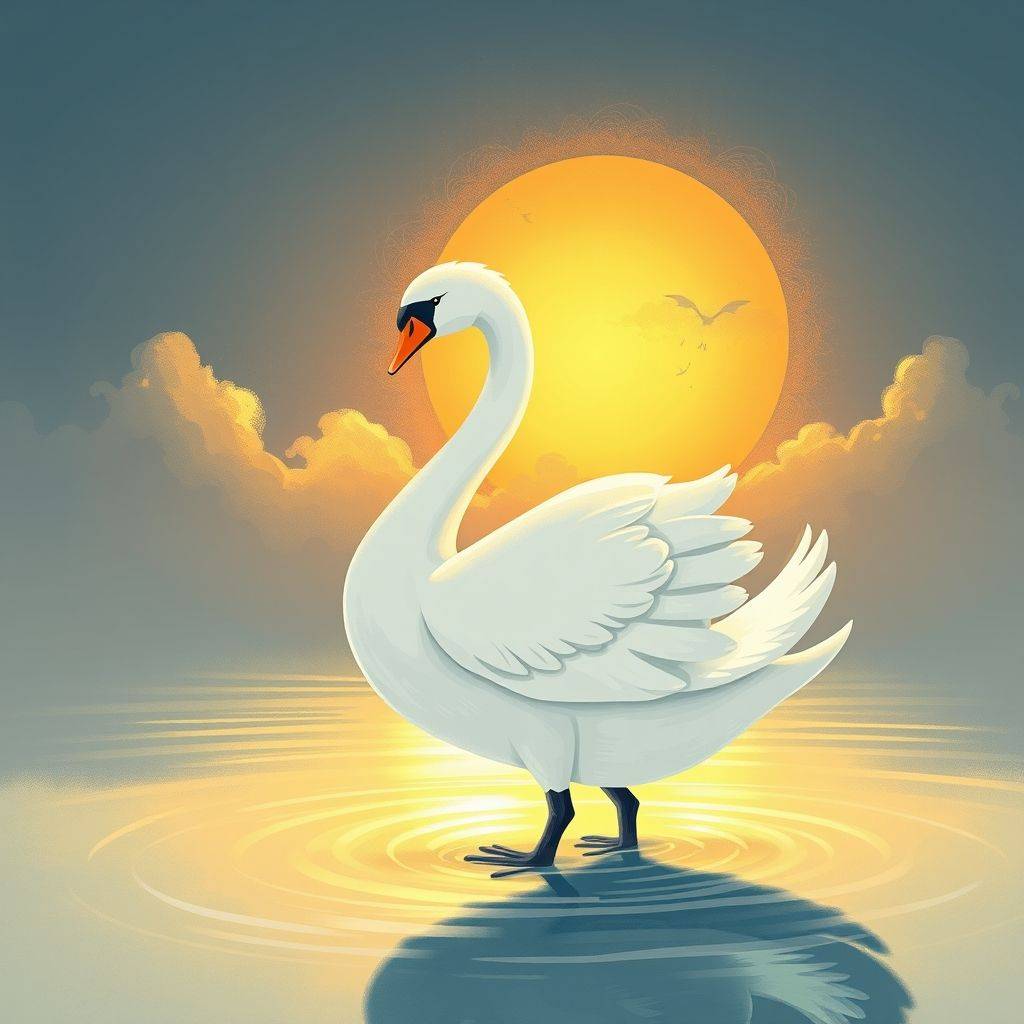 whimsical-The20swan20who20wants20to20get20close20to20the20sun20Swan20a20noble20bird20Her20posture20is20high-digital-illustration