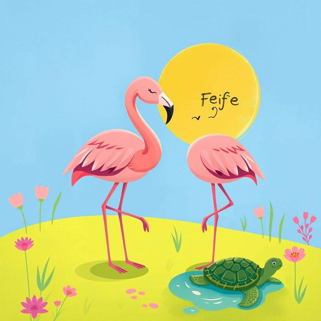Flamingos-Colorful-Adventure