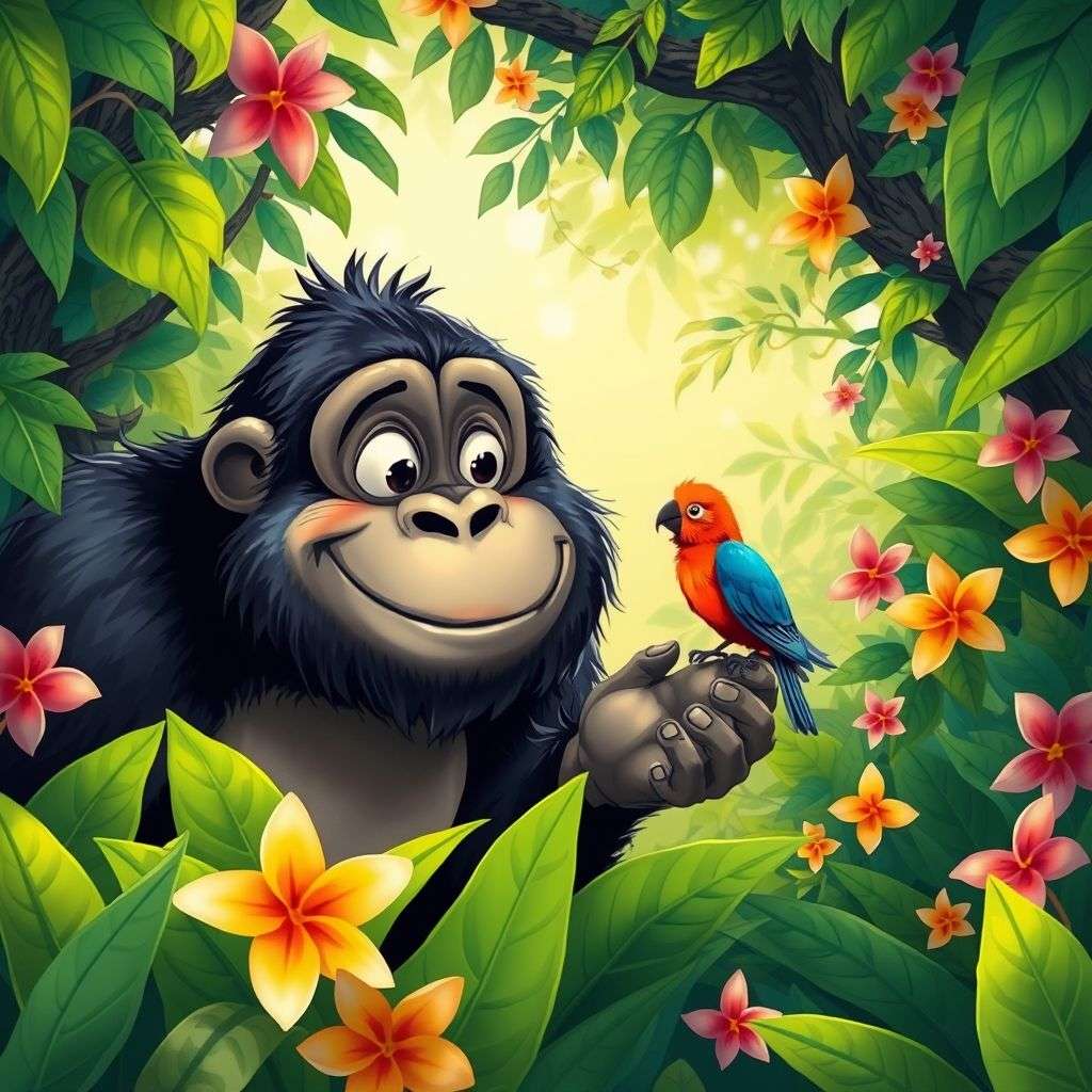 Gorilla's Jungle Adventure | 英文故事｜睡前故事｜經典童話｜寓言｜短篇故事｜親子閱讀故事 - Zzztory