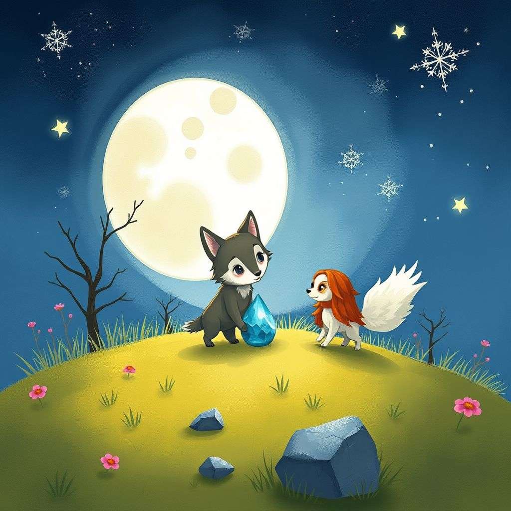 The Little Wolf's Moonlit Adventure | 英文故事｜睡前故事｜經典童話｜寓言｜短篇故事｜親子閱讀故事 - Zzztory