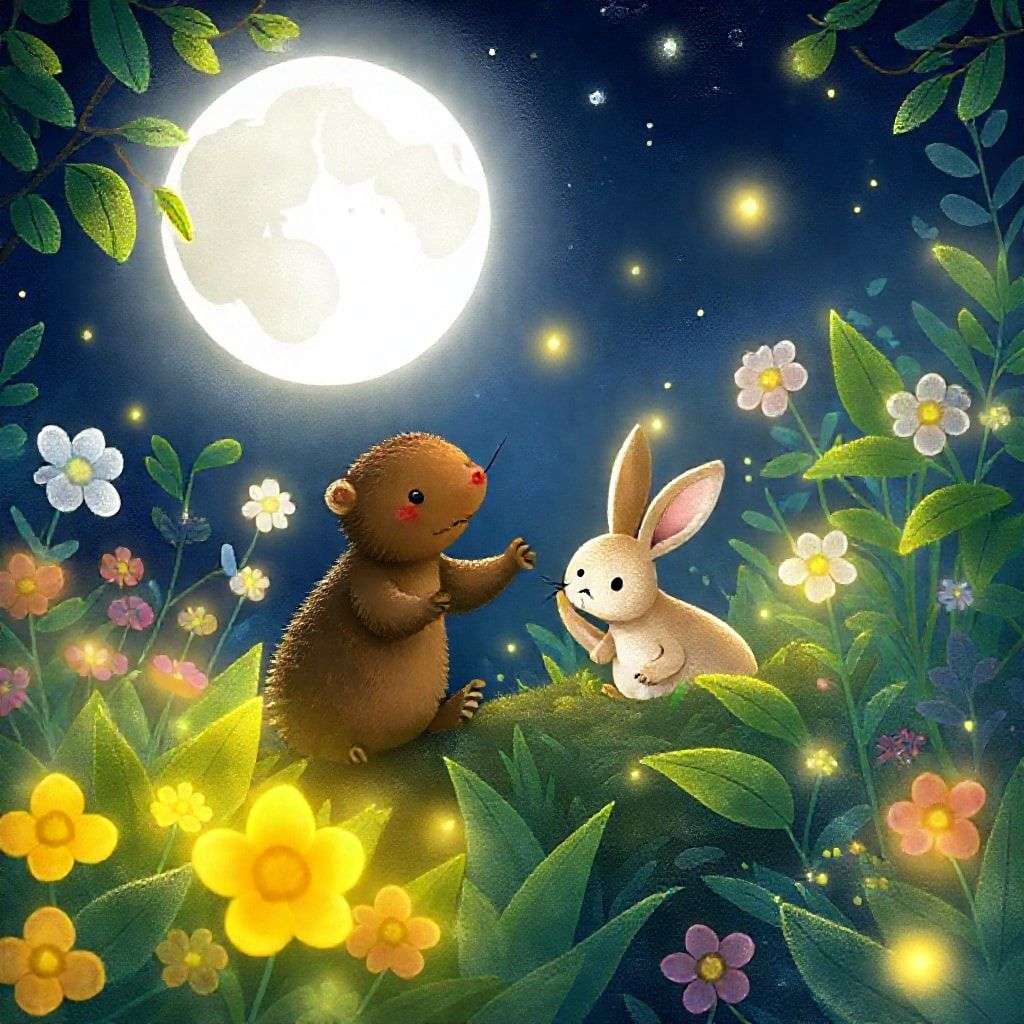 Mole's Moonlit Garden Adventure | 英文故事｜睡前故事｜經典童話｜寓言｜短篇故事｜親子閱讀故事 - Zzztory