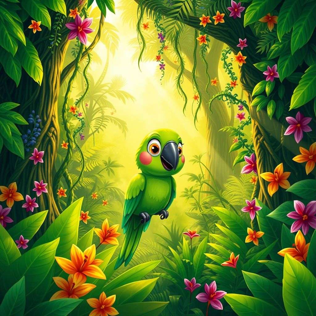 Polly's Colorful Jungle Adventure | 英文故事｜睡前故事｜經典童話｜寓言｜短篇故事｜親子閱讀故事 - Zzztory