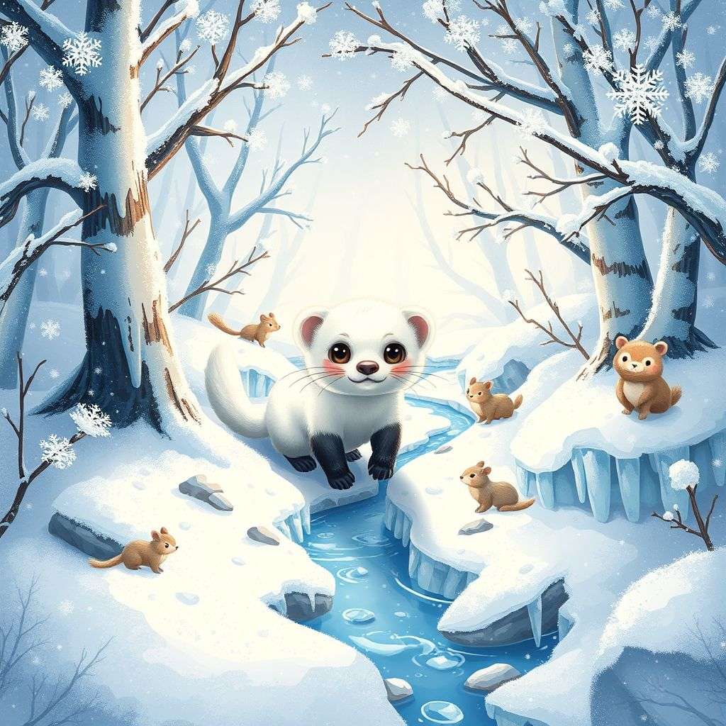 Snowy the Snow Ferret's Winter Adventure | 英文故事｜睡前故事｜經典童話｜寓言｜短篇故事｜親子閱讀故事 - Zzztory