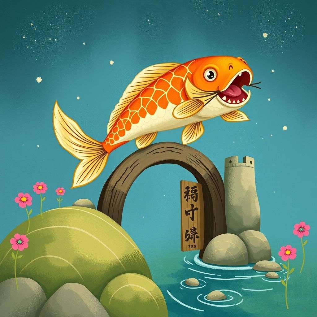 小鯉魚跳龍門 | 睡前故事｜經典童話｜寓言｜短篇故事｜親子閱讀故事 - Zzztory