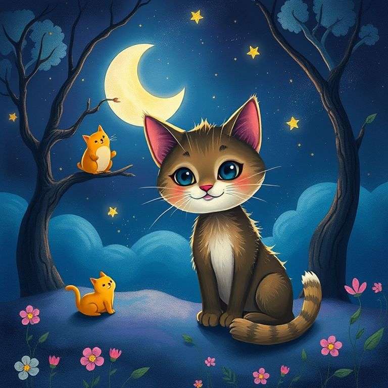 The Curious Cat's Magical Night | 英文故事｜睡前故事｜經典童話｜寓言｜短篇故事｜親子閱讀故事 - Zzztory