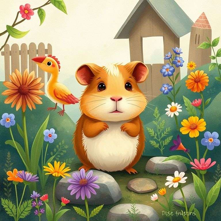 Ginger the Guinea Pig's Garden Adventure | 英文故事｜睡前故事｜經典童話｜寓言｜短篇故事｜親子閱讀故事 - Zzztory