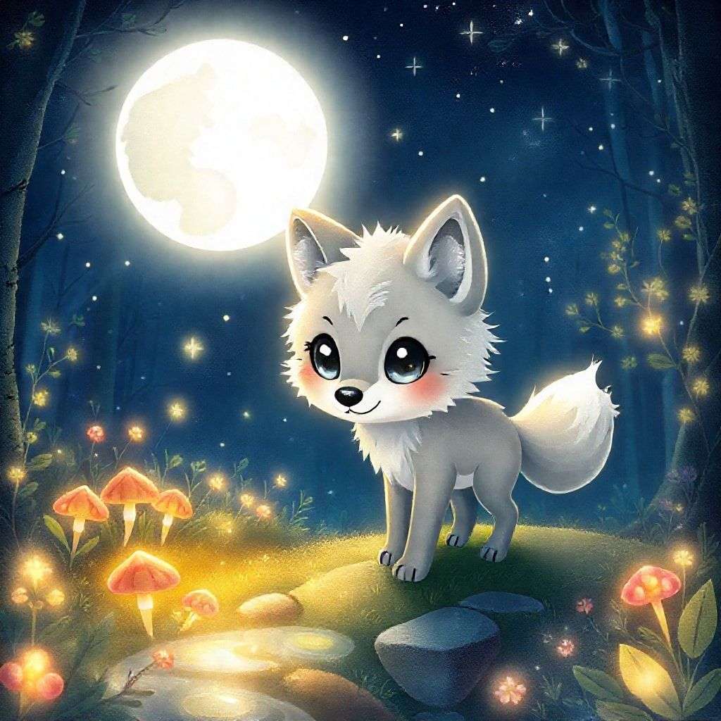 The Little Wolf and the Moonlight Journey | 英文故事｜睡前故事｜經典童話｜寓言｜短篇故事｜親子閱讀故事 - Zzztory