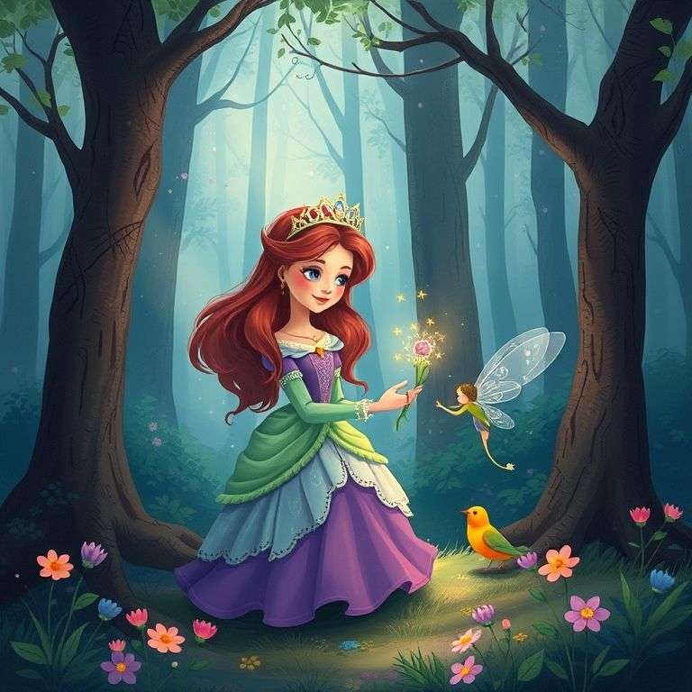 The Princess and the Magical Forest | 英文故事｜睡前故事｜經典童話｜寓言｜短篇故事｜親子閱讀故事 - Zzztory