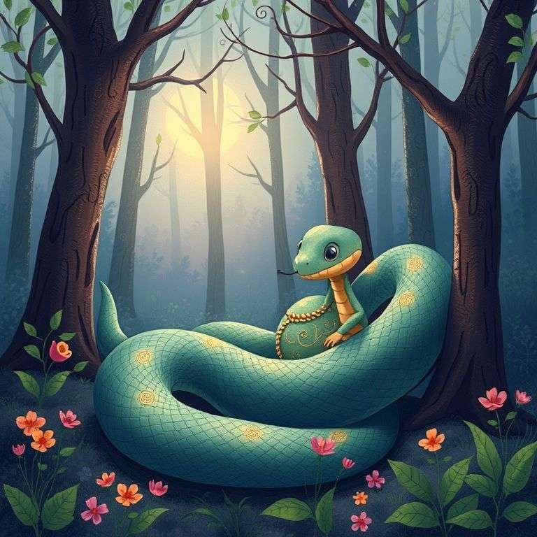 The Python's Magical Forest Adventure | 英文故事｜睡前故事｜經典童話｜寓言｜短篇故事｜親子閱讀故事 - Zzztory