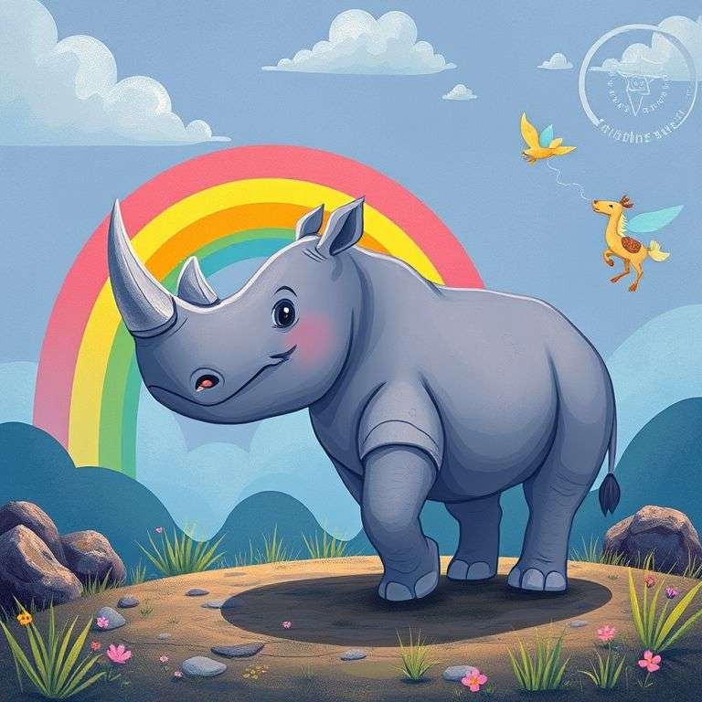 Rhino's Rainbow Rescue Adventure | 英文故事｜睡前故事｜經典童話｜寓言｜短篇故事｜親子閱讀故事 - Zzztory