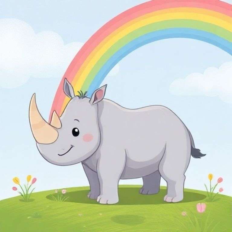 Rhino's Rainbow Rescue Adventure | 英文故事｜睡前故事｜經典童話｜寓言｜短篇故事｜親子閱讀故事 - Zzztory