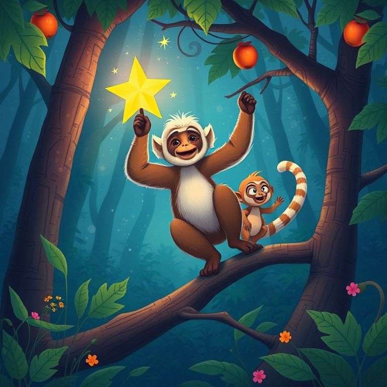 長臂猿的奇幻森林之旅 | 睡前故事｜經典童話｜寓言｜短篇故事｜親子閱讀故事 - Zzztory