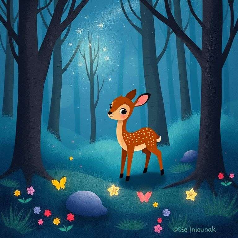 Little Deer's Magical Forest Adventure | 英文故事｜睡前故事｜經典童話｜寓言｜短篇故事｜親子閱讀故事 - Zzztory