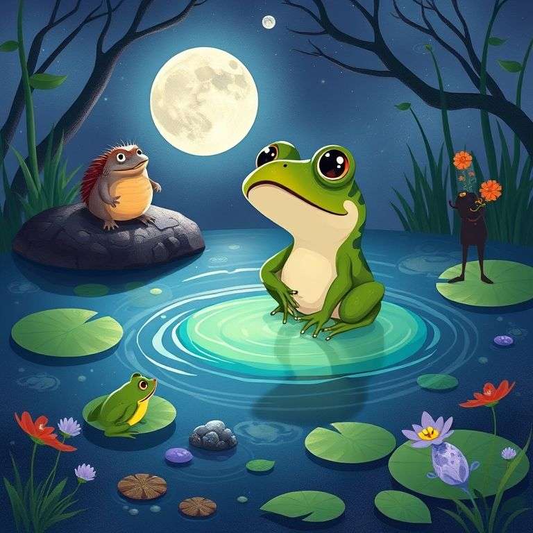 Toad's Magical Pond Adventure | 英文故事｜睡前故事｜經典童話｜寓言｜短篇故事｜親子閱讀故事 - Zzztory