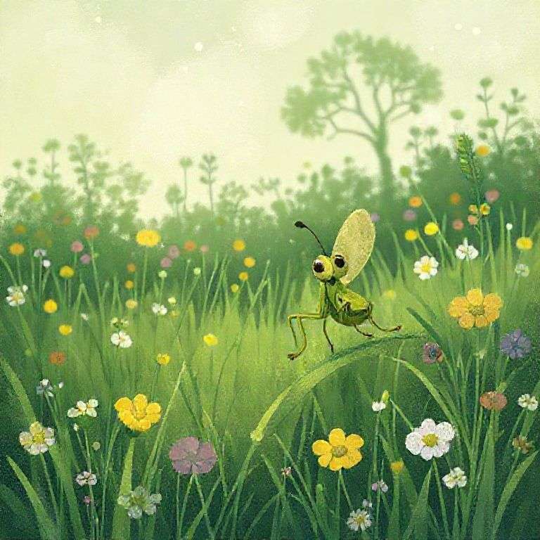 The Brave Little Locust and the Green Meadow | 英文故事｜睡前故事｜經典童話｜寓言｜短篇故事｜親子閱讀故事 - Zzztory