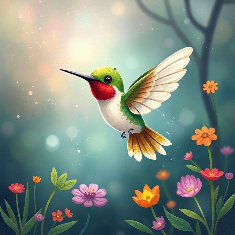 Hummingbird Garden Adventure Tiny Wings | 英文故事｜睡前故事｜經典童話｜寓言｜短篇故事｜親子閱讀故事 - Zzztory