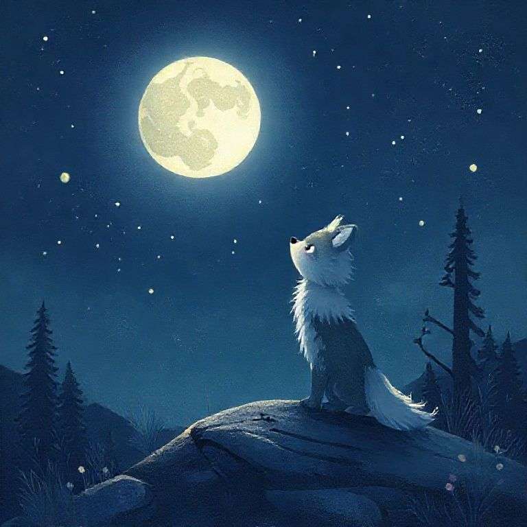 Luna the Little Wolf's Moonlit Adventure | 英文故事｜睡前故事｜經典童話｜寓言｜短篇故事｜親子閱讀故事 - Zzztory