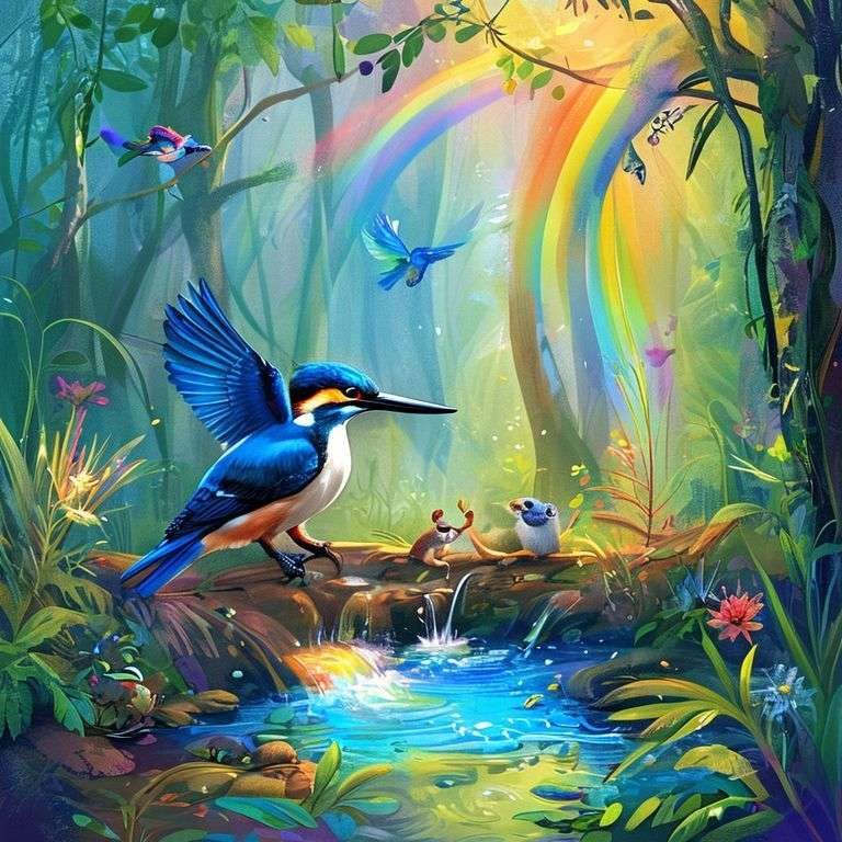 翠鳥小藍的彩虹冒險 | 睡前故事｜經典童話｜寓言｜短篇故事｜親子閱讀故事 - Zzztory