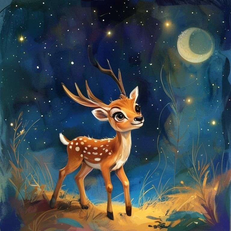 The Brave Little Antelope's Starry Journey | 英文故事｜睡前故事｜經典童話｜寓言｜短篇故事｜親子閱讀故事 - Zzztory