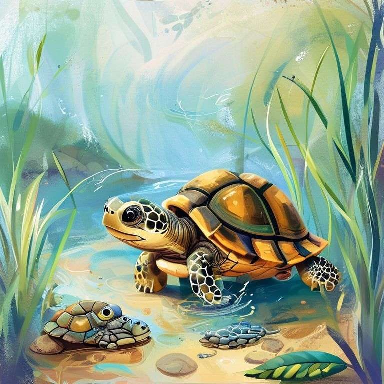 The Brave Little Snapping Turtle's Journey | 英文故事｜睡前故事｜經典童話｜寓言｜短篇故事｜親子閱讀故事 - Zzztory