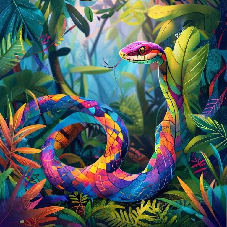 The Curious Python's Colorful Adventure | 英文故事｜睡前故事｜經典童話｜寓言｜短篇故事｜親子閱讀故事 - Zzztory