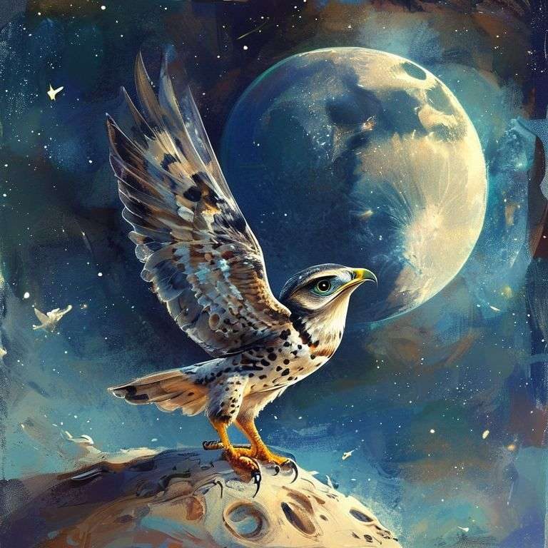 Falcon's First Flight to the Moon | 英文故事｜睡前故事｜經典童話｜寓言｜短篇故事｜親子閱讀故事 - Zzztory