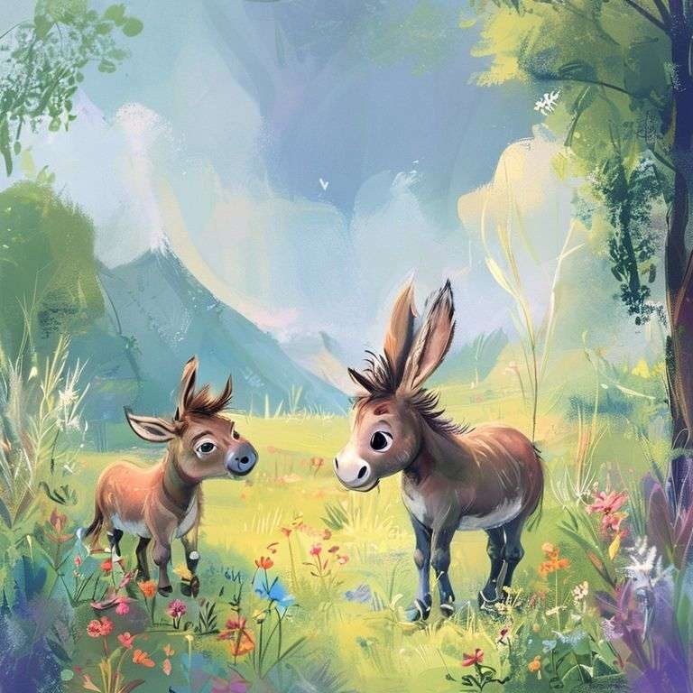 The Little Donkey's Dreamy Meadow Adventure | 英文故事｜睡前故事｜經典童話｜寓言｜短篇故事｜親子閱讀故事 - Zzztory