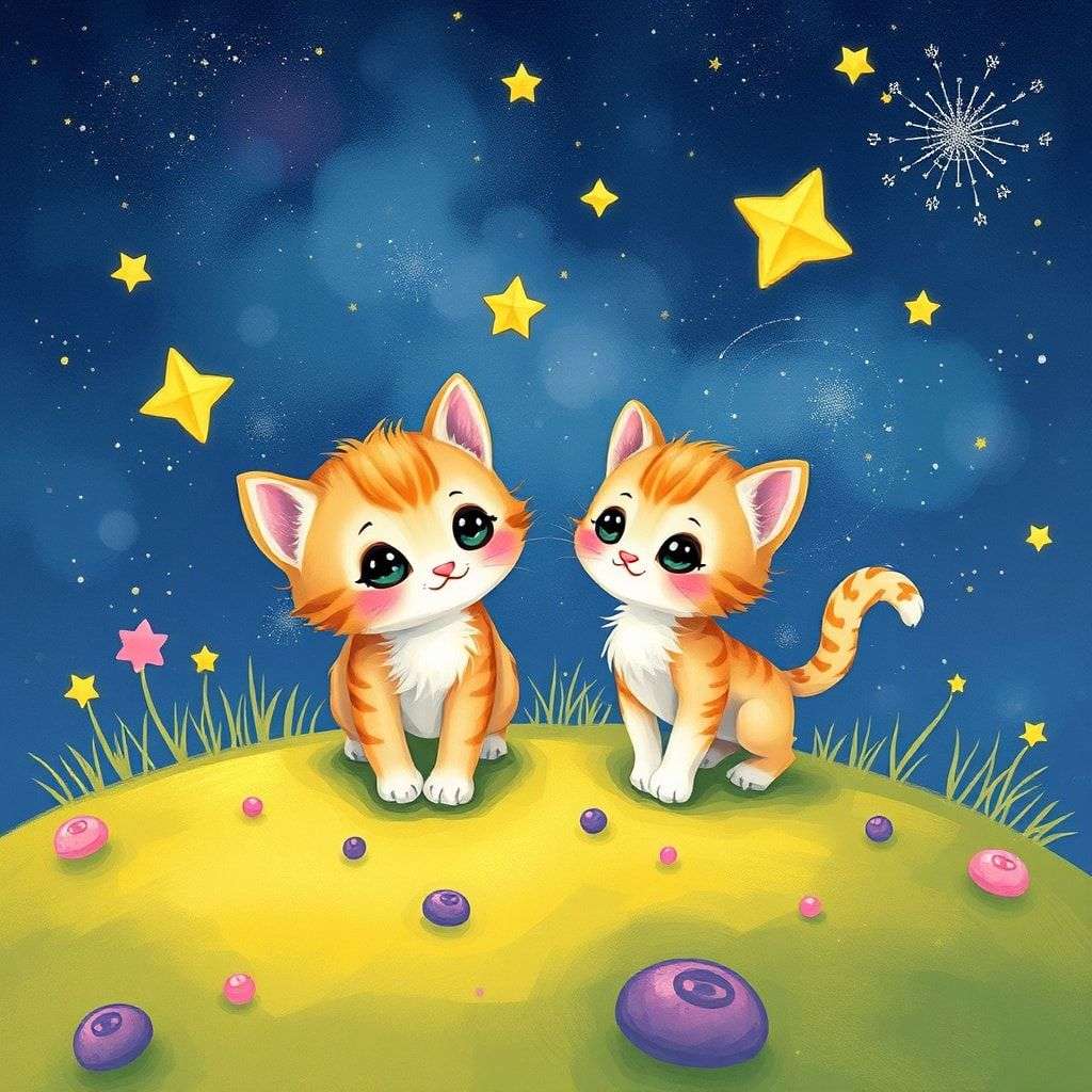 小貓咪的星空冒險 | 睡前故事｜經典童話｜寓言｜短篇故事｜親子閱讀故事 - Zzztory