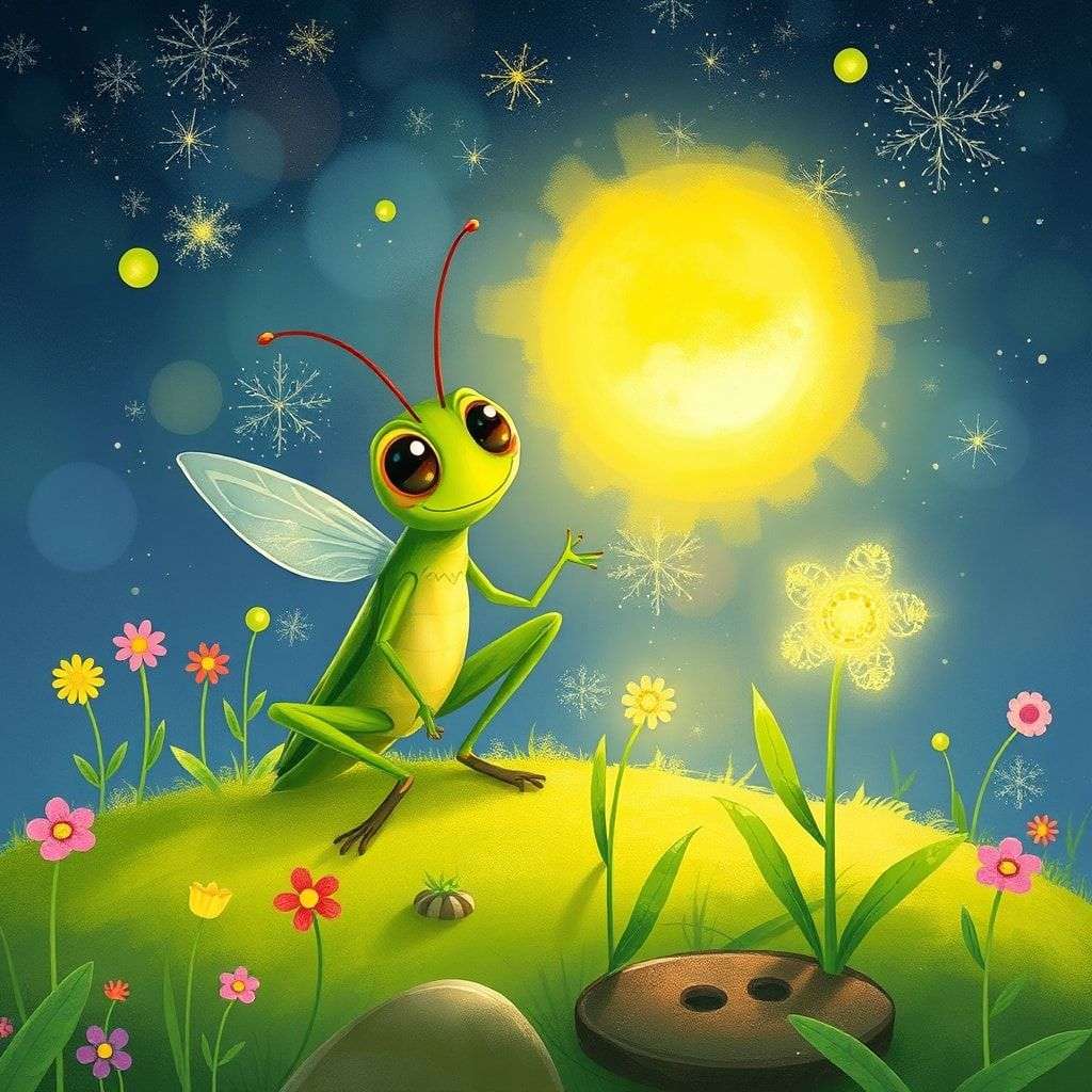 Grasshopper Green's Glimmering Garden Adventure | 英文故事｜睡前故事｜經典童話｜寓言｜短篇故事｜親子閱讀故事 - Zzztory