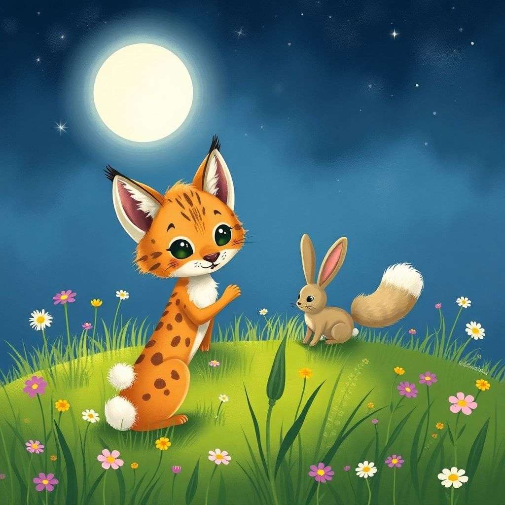 Lynx Luna's Moonlit Meadow Adventure | 英文故事｜睡前故事｜經典童話｜寓言｜短篇故事｜親子閱讀故事 - Zzztory