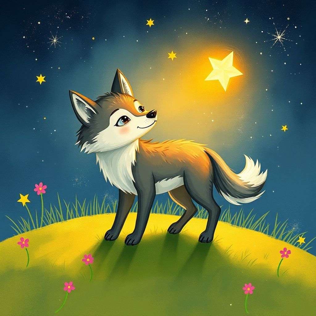 The Wolf Who Wished to Be a Star | 英文故事｜睡前故事｜經典童話｜寓言｜短篇故事｜親子閱讀故事 - Zzztory