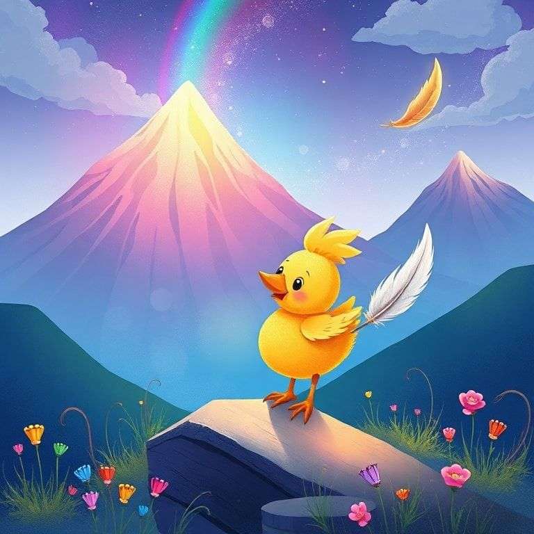 小雞奇奇與彩虹羽毛 | 睡前故事｜經典童話｜寓言｜短篇故事｜親子閱讀故事 - Zzztory