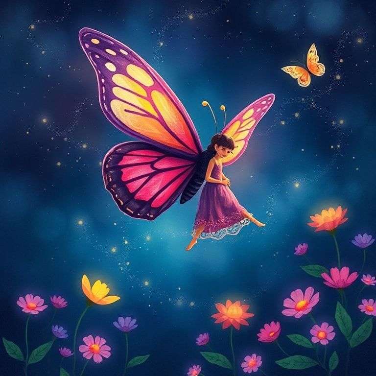 Butterfly's Magical Night Flight | 英文故事｜睡前故事｜經典童話｜寓言｜短篇故事｜親子閱讀故事 - Zzztory