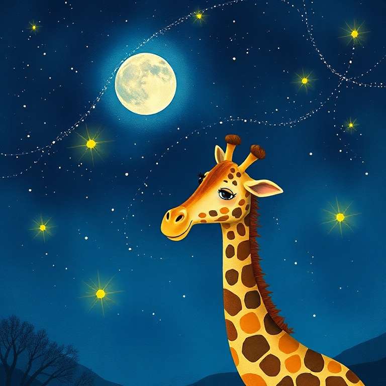 Gerry the Giraffe's Starry Night | 英文故事|睡前故事|經典童話|寓言|短篇故事|親子閱讀故事 - Zzztory