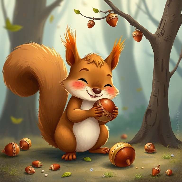 Sammy the Squirrel's Acorn Adventure | 英文故事｜睡前故事｜經典童話｜寓言｜短篇故事｜親子閱讀故事 - Zzztory