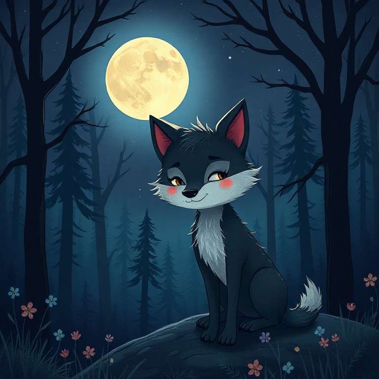 The Brave Little Wolf and the Moonlit Forest | 英文故事｜睡前故事｜經典童話｜寓言｜短篇故事｜親子閱讀故事 - Zzztory