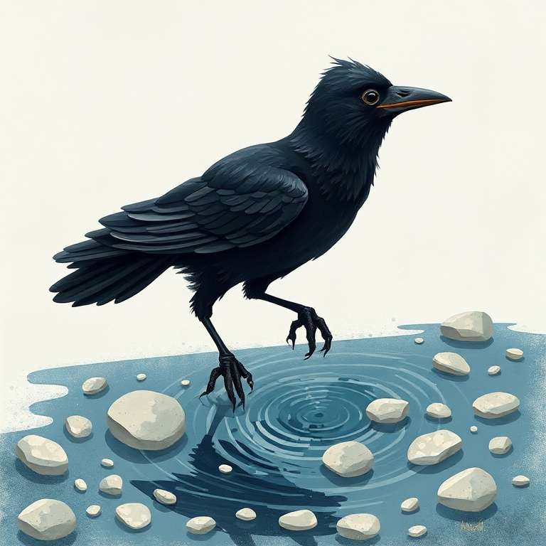 The Clever Crow and the Thirsty Day | 英文故事｜睡前故事｜經典童話｜寓言｜短篇故事｜親子閱讀故事 - Zzztory
