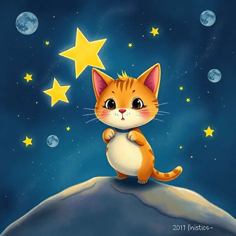 小貓咪的星空冒險 | 睡前故事|經典童話|寓言|短篇故事|親子閱讀故事 - Zzztory