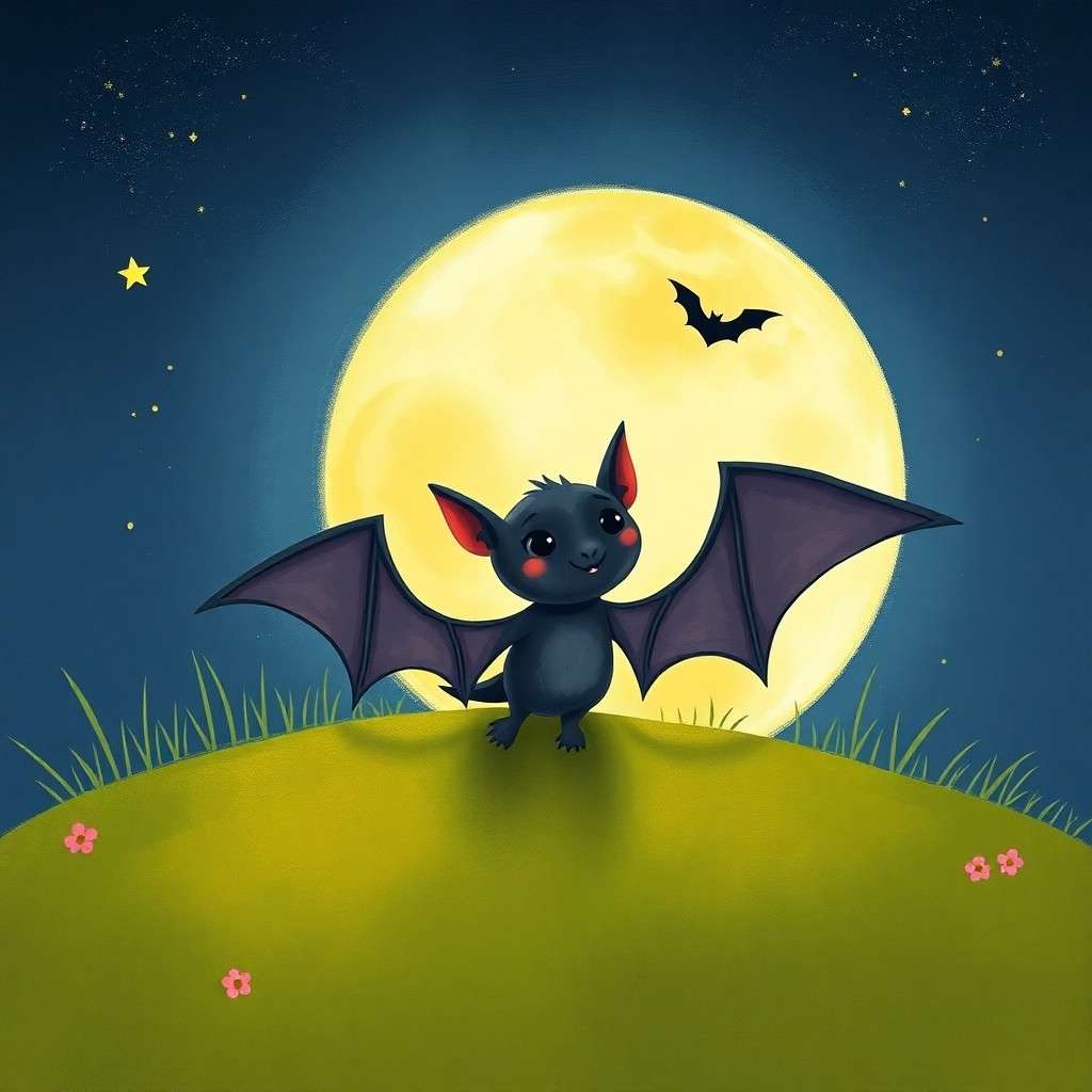 The Brave Little Bat Who Found the Moon | 英文故事|睡前故事|經典童話|寓言|短篇故事|親子閱讀故事 - Zzztory