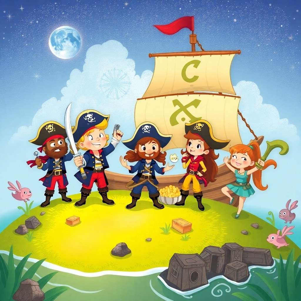 Pirate's Treasure and Brave Friends | 英文故事｜睡前故事｜經典童話｜寓言｜短篇故事｜親子閱讀故事 - Zzztory