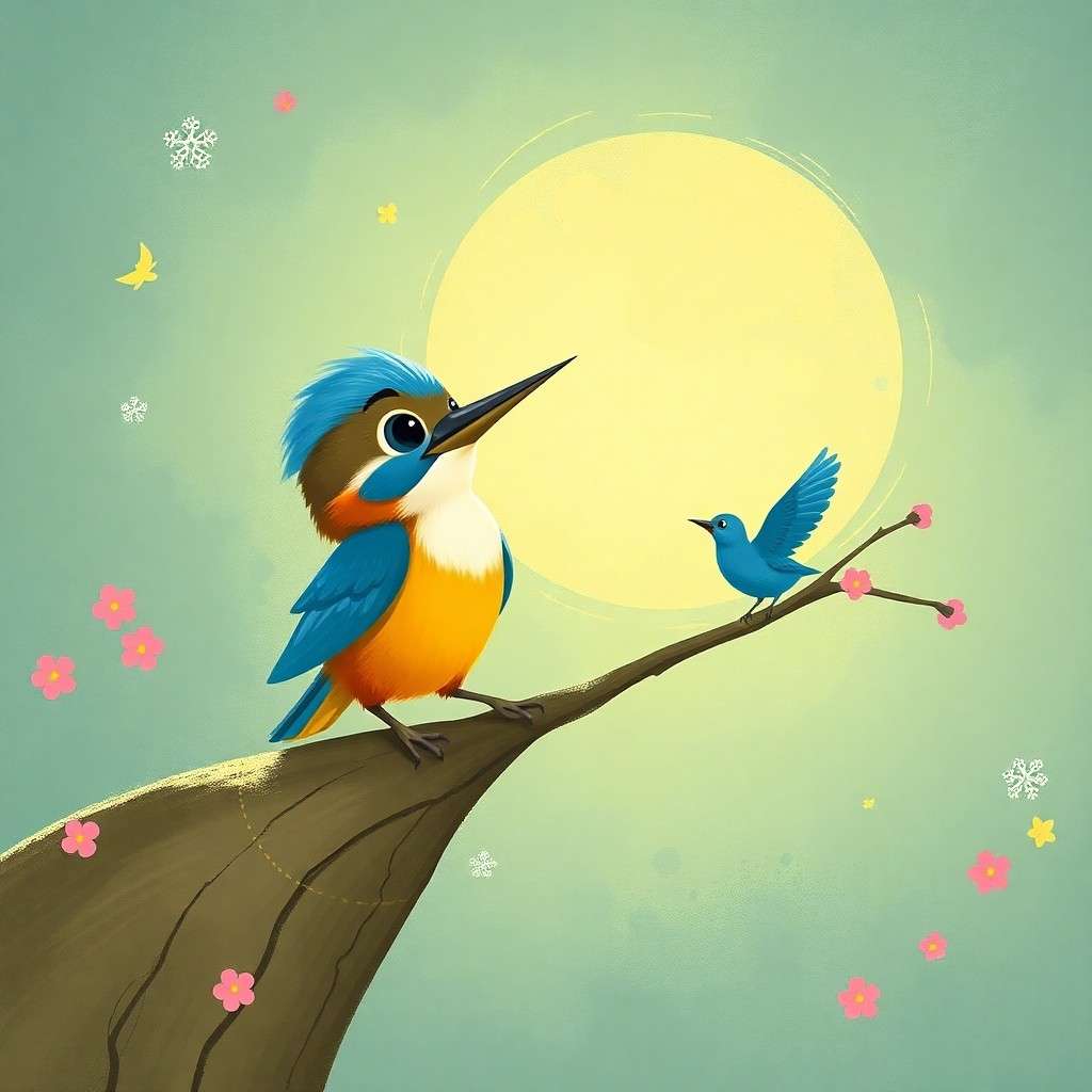 The Brave Little Kingfisher's Adventure | 英文故事|睡前故事|經典童話|寓言|短篇故事|親子閱讀故事 - Zzztory