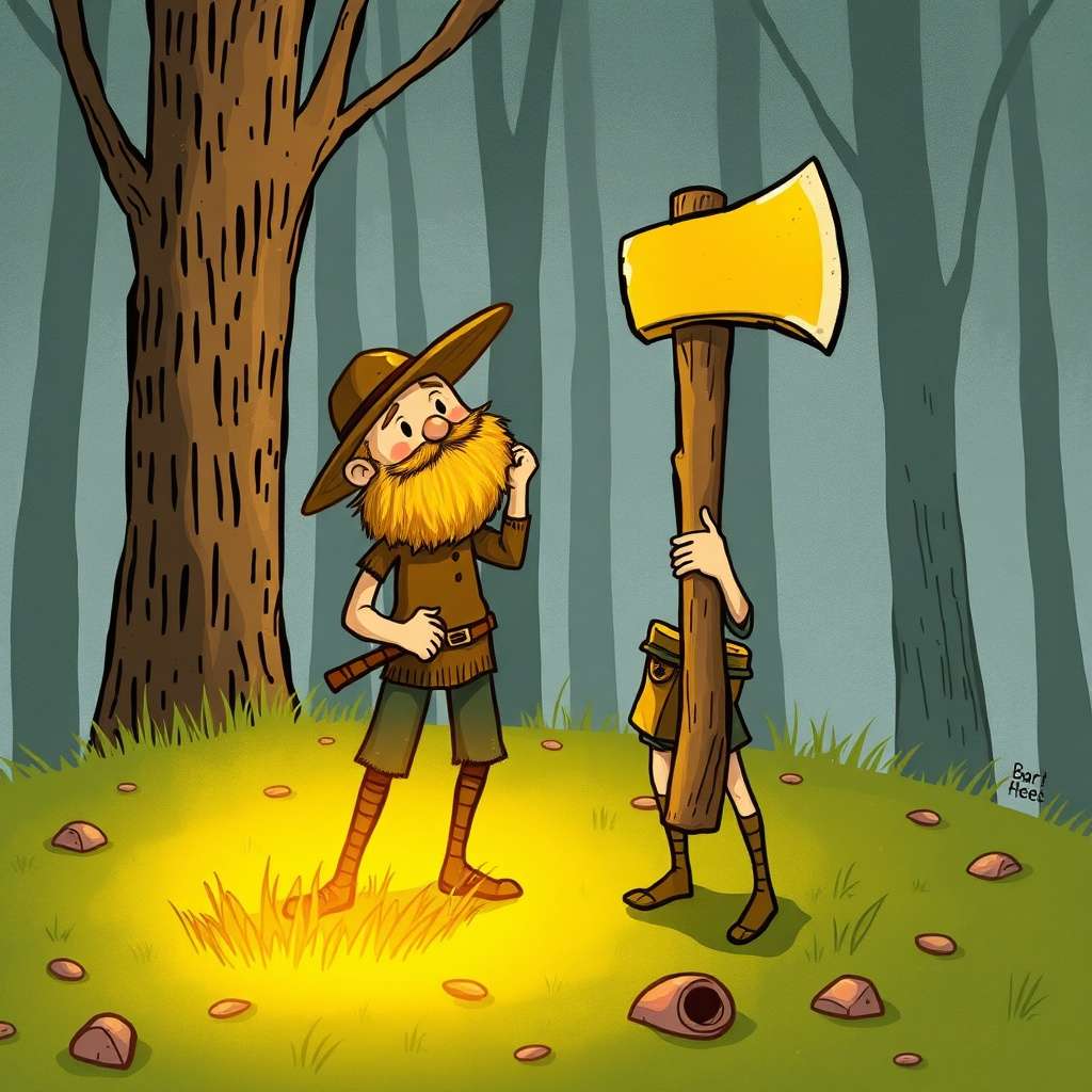 The Honest Woodcutter's Golden Axe | 英文故事｜睡前故事｜經典童話｜寓言｜短篇故事｜親子閱讀故事 - Zzztory